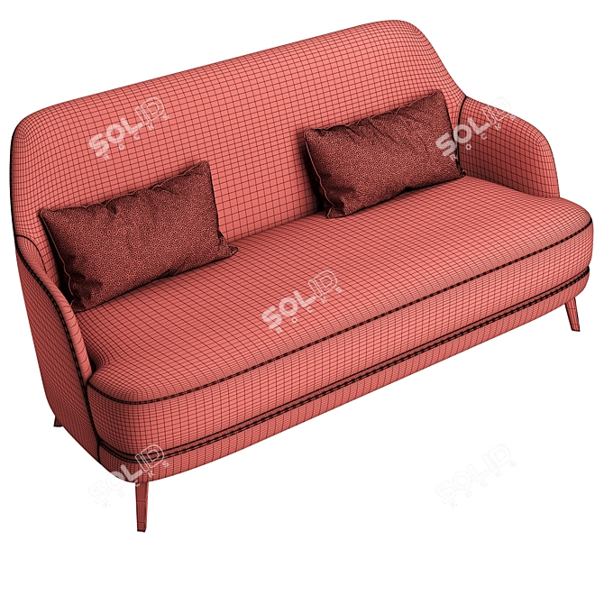 Contemporary Poli Sofa: Compact, Stylish 3D model image 5