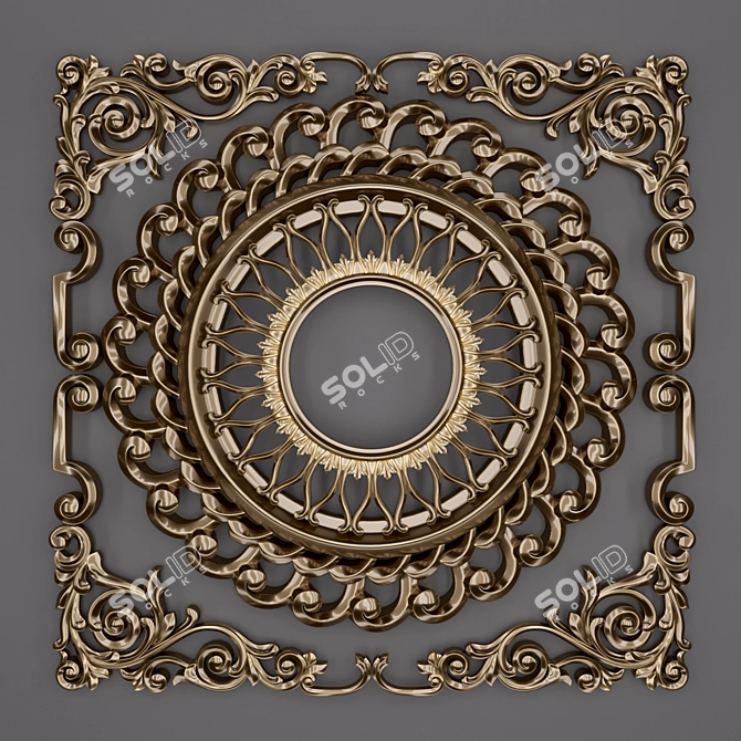 Versatile Trim Ornament for 3D Software 3D model image 1