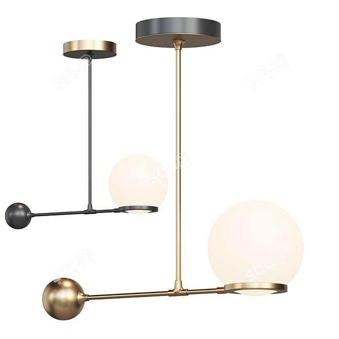 Modern Balance Pendant Lamp 3D model image 1