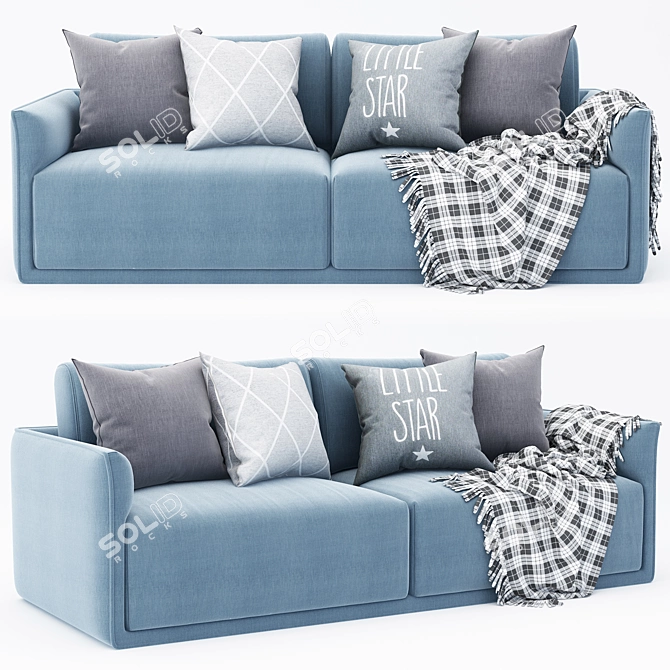 Sleek and Stylish Sofa Set 3D model image 3