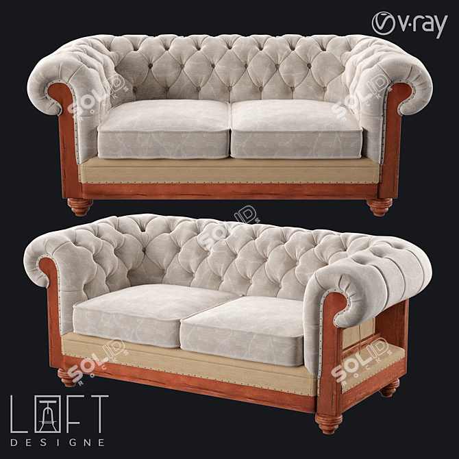 Modern Loft Sofa in 4222 Design 3D model image 1