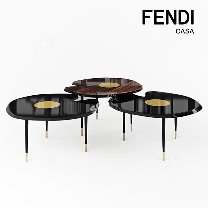 FENDI CASA Fleurette Coffee Table 3D model image 1