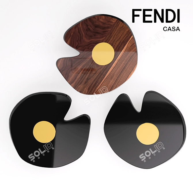 FENDI CASA Fleurette Coffee Table 3D model image 2