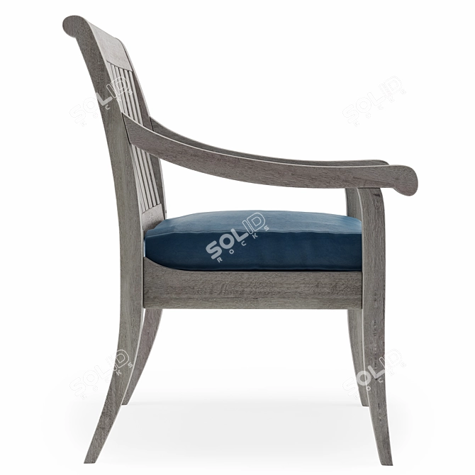 Elegant Argento Side Chairs 3D model image 4