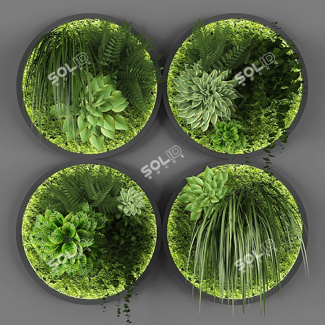 Green Living Wall System: Phytowall 3D model image 1