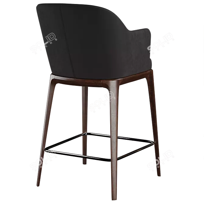 Modern Gray Bar Table 3D model image 4