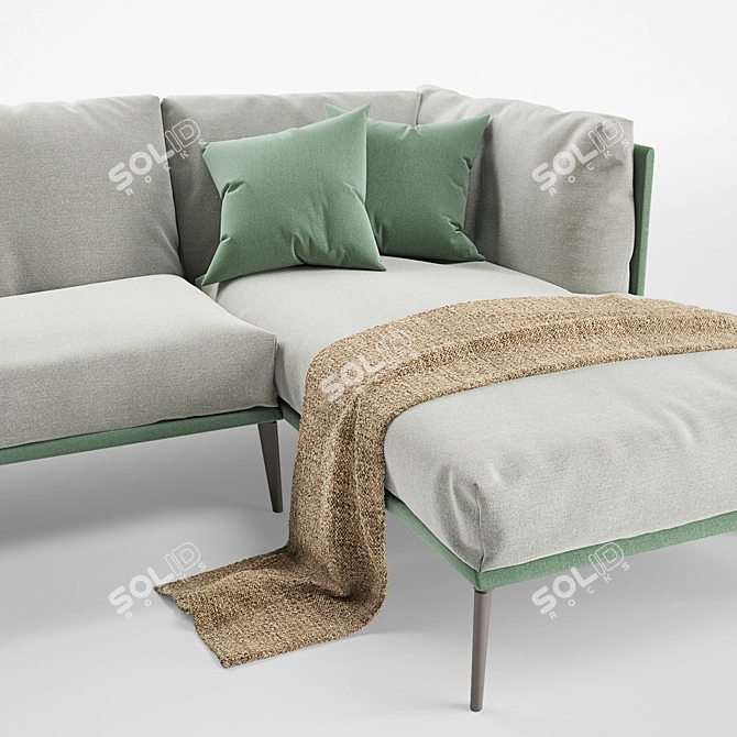 Modern Novamobili Kubi Sofa Chaise 3D model image 2