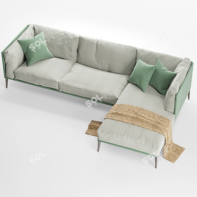 Modern Novamobili Kubi Sofa Chaise 3D model image 3