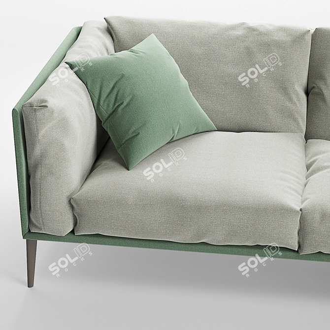 Modern Novamobili Kubi Sofa Chaise 3D model image 4
