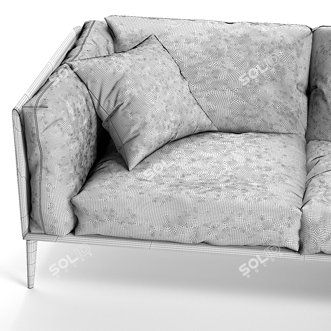 Modern Novamobili Kubi Sofa Chaise 3D model image 5