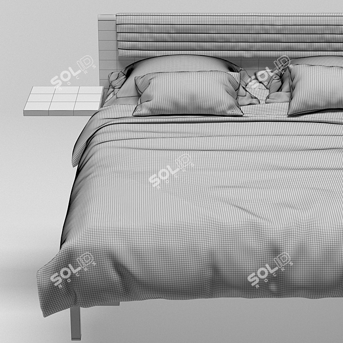 Modern Youth Bedroom Furniture 3D model image 2