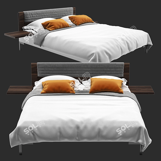 Modern Youth Bedroom Furniture 3D model image 3