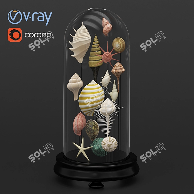 Seashell Sculpture 3D model image 1