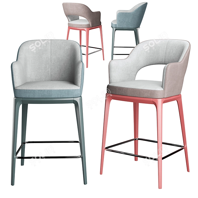 Gray Tony Bar M - Compact, Stylish, and Functional! 3D model image 1