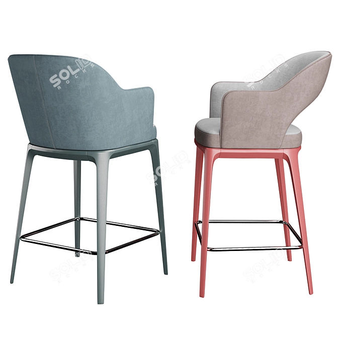 Gray Tony Bar M - Compact, Stylish, and Functional! 3D model image 2