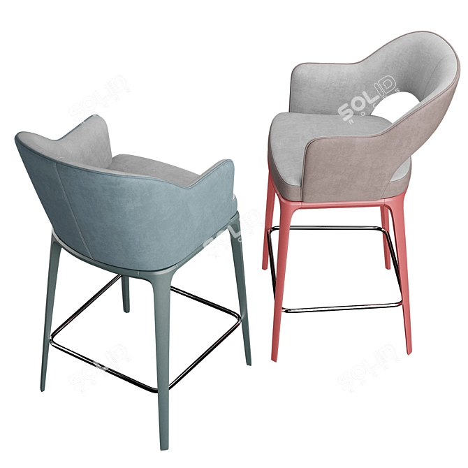 Gray Tony Bar M - Compact, Stylish, and Functional! 3D model image 4