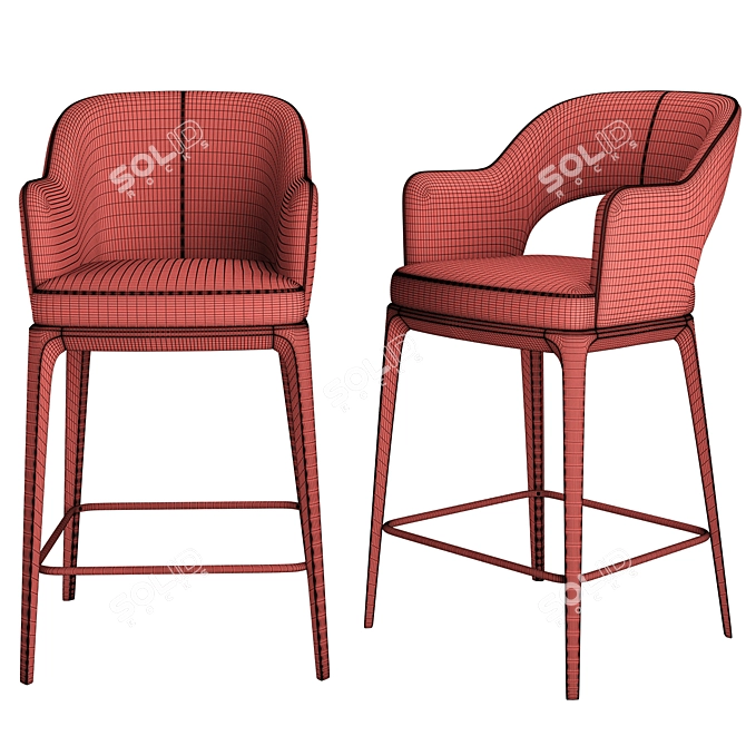 Gray Tony Bar M - Compact, Stylish, and Functional! 3D model image 5