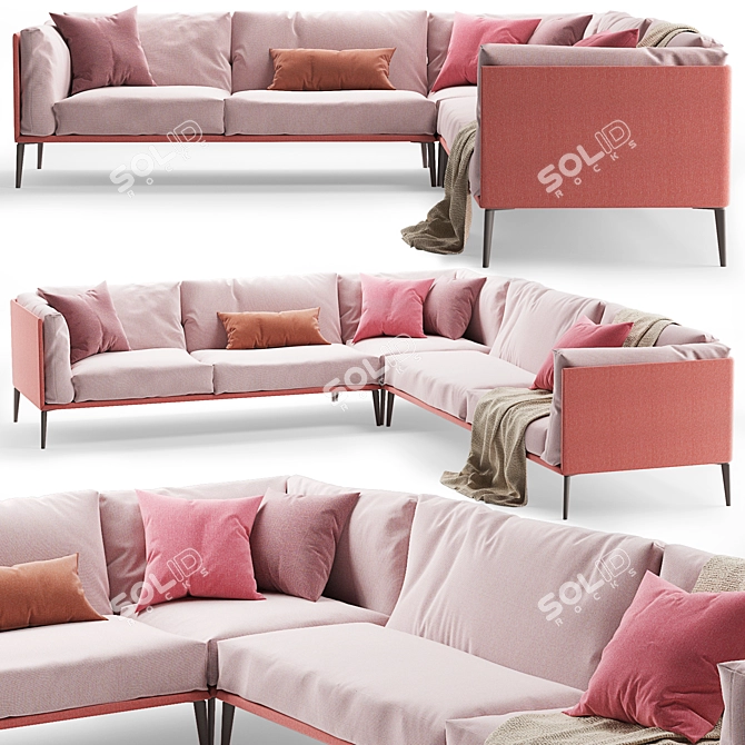 Modern Italian Design: Novamobili Kubi Sofa 3D model image 1