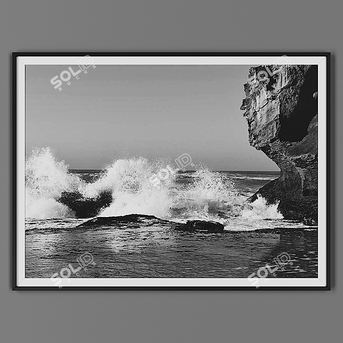 Black Framed Picture 3D model image 1