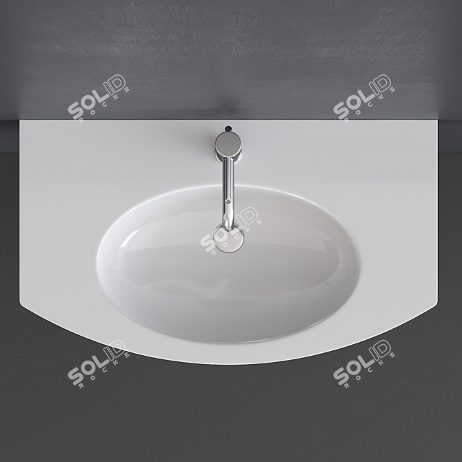 Catalano Velis Wall-mounted Washbasin 3D model image 4