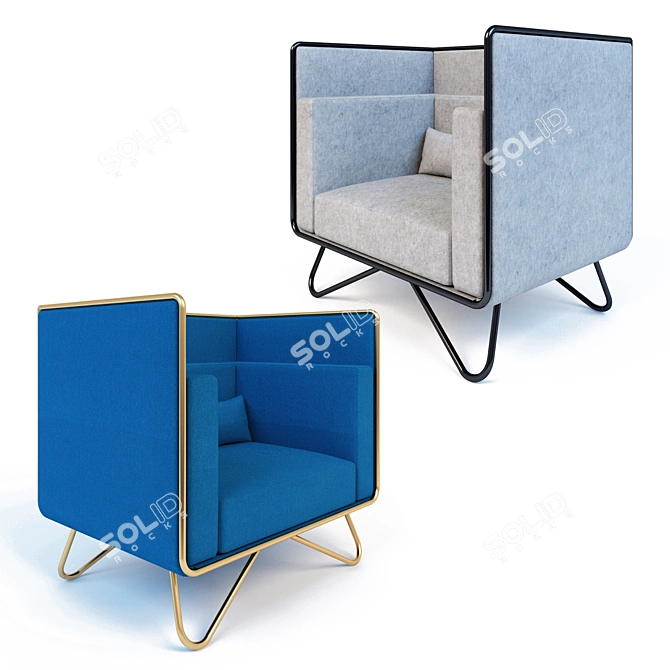 Cozy Elegance: Noook-2 Armchair by Artu 3D model image 2
