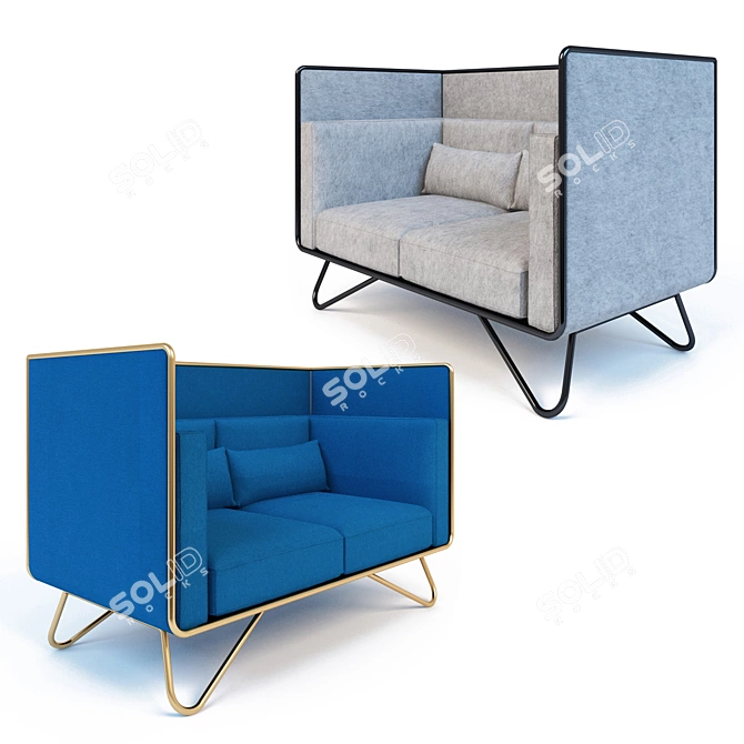 Nook-2 Sofa: Stylish Comfort by Artu 3D model image 2