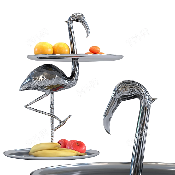 Flamingo Etagere: Elegant, Stylish, Versatile 3D model image 1