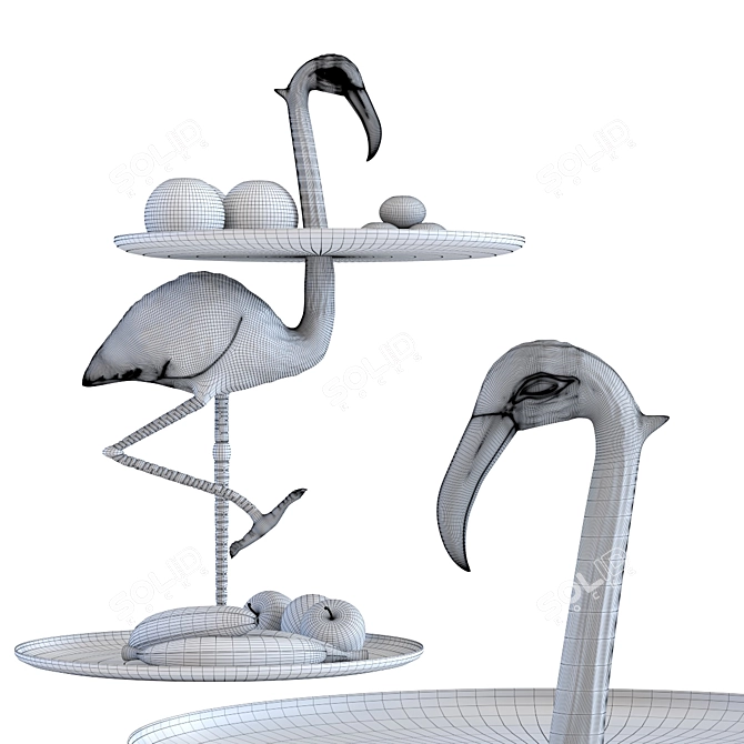 Flamingo Etagere: Elegant, Stylish, Versatile 3D model image 2