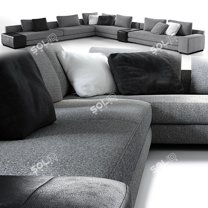 Modern Minotti Daniels Sofa 3D model image 2