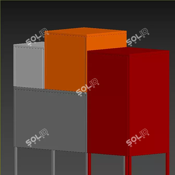 IKEA LIXHULT Compact Storage Solution 3D model image 5