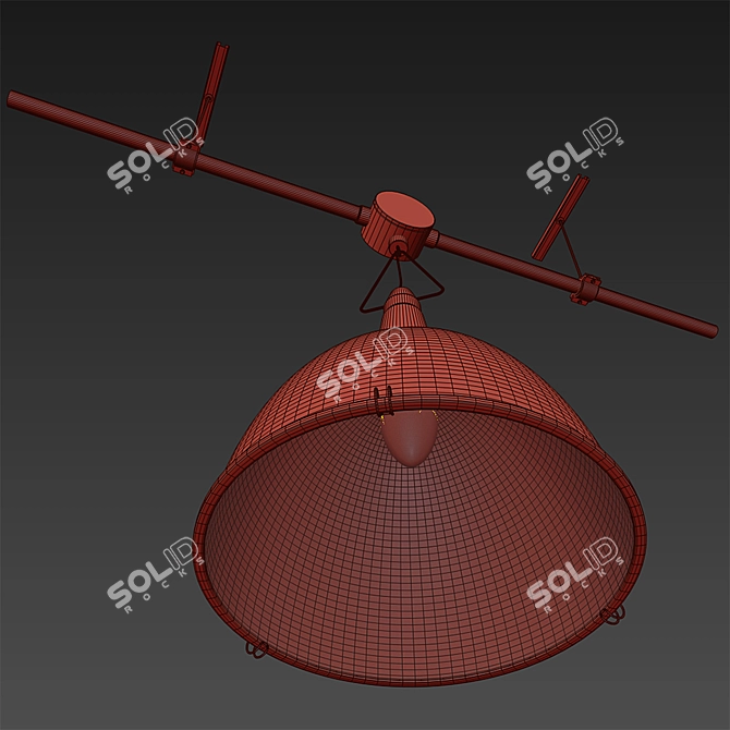 Title suggestion: Industrial Pendant Lighting 3D model image 3