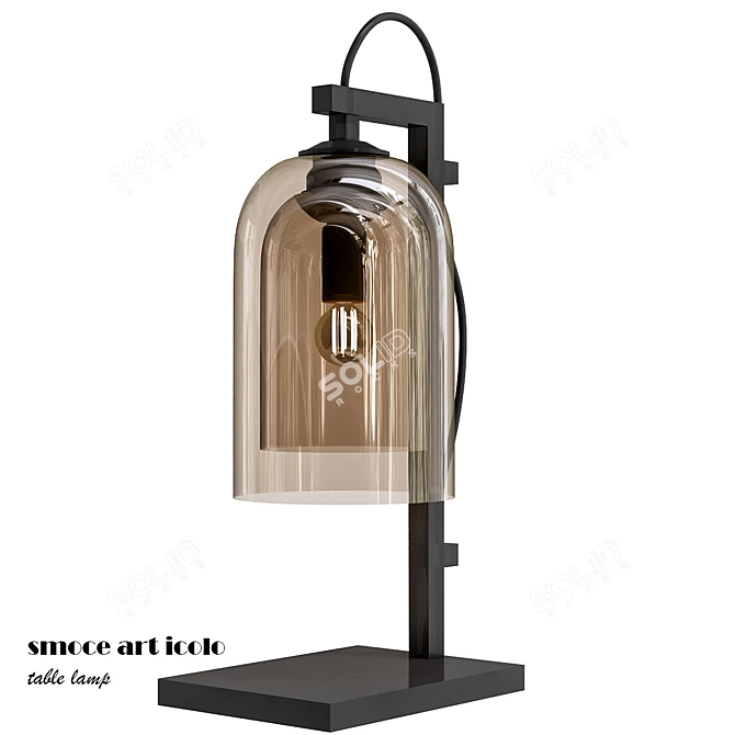 Smoke Art Table Lamp 3D model image 1
