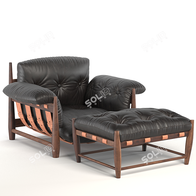 Modern Mole Armchair Set 3D model image 4