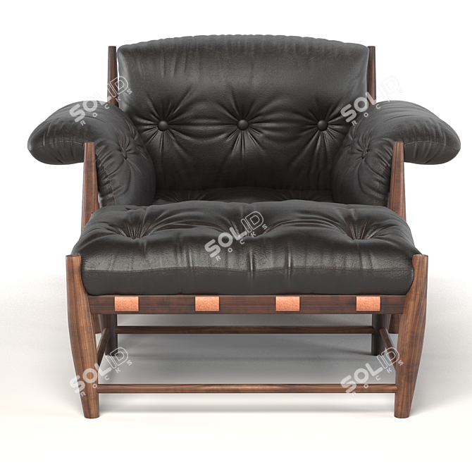 Modern Mole Armchair Set 3D model image 5