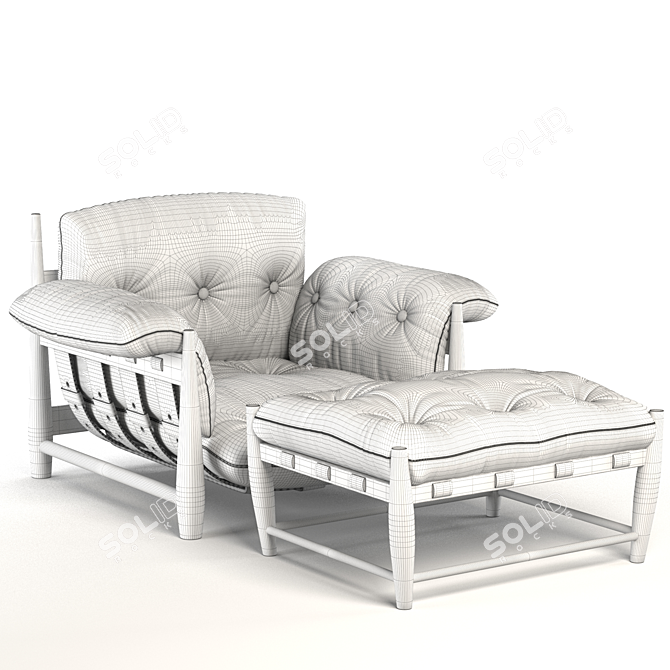 Modern Mole Armchair Set 3D model image 6