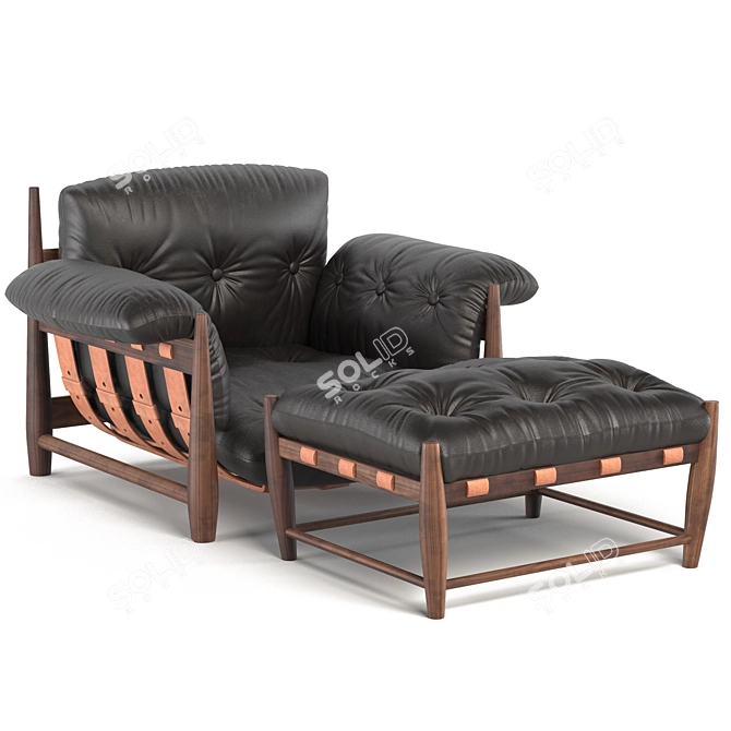 Modern Mole Armchair Set 3D model image 11