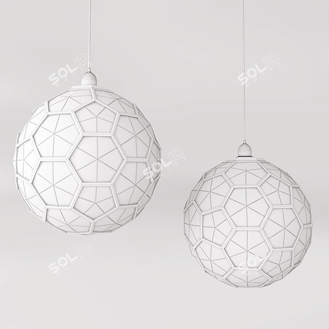 Modern Geometric Light Fixture 3D model image 3