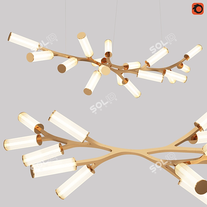 Steinway Haara: A Musical Chandelier 3D model image 2