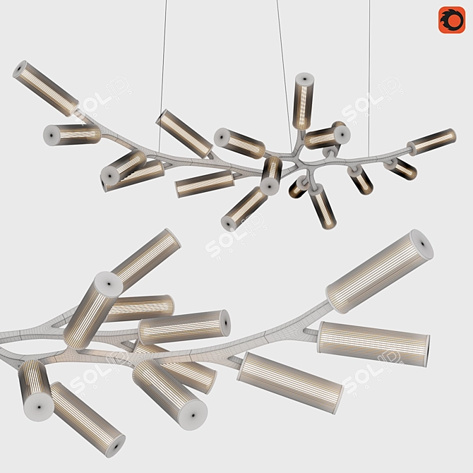 Steinway Haara: A Musical Chandelier 3D model image 3