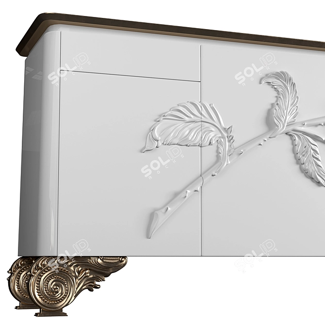 Stresa Collection White Lacquered Sideboard 3D model image 4