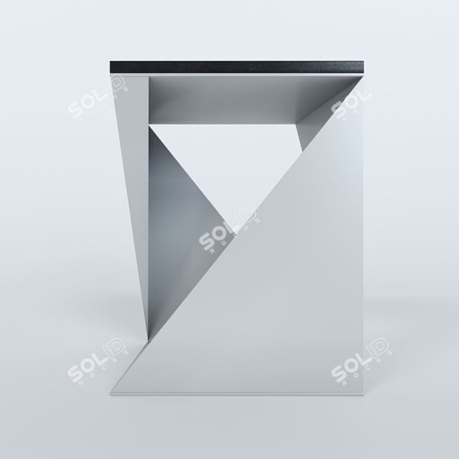 Fold Accent Table: Elegant and Versatile Furniture 3D model image 1