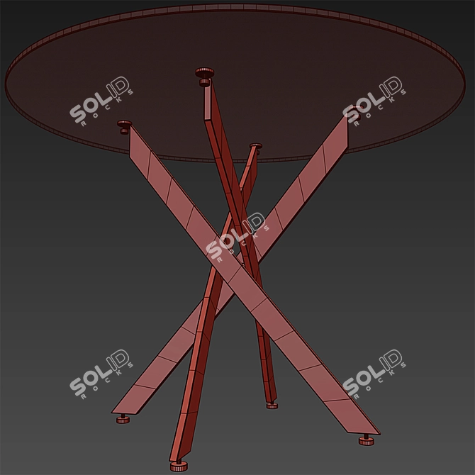 Modern Glass Top Woodville Komo Black Table 3D model image 3