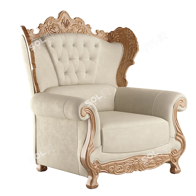 Elegant Versale Armchair: The epitome of style 3D model image 2