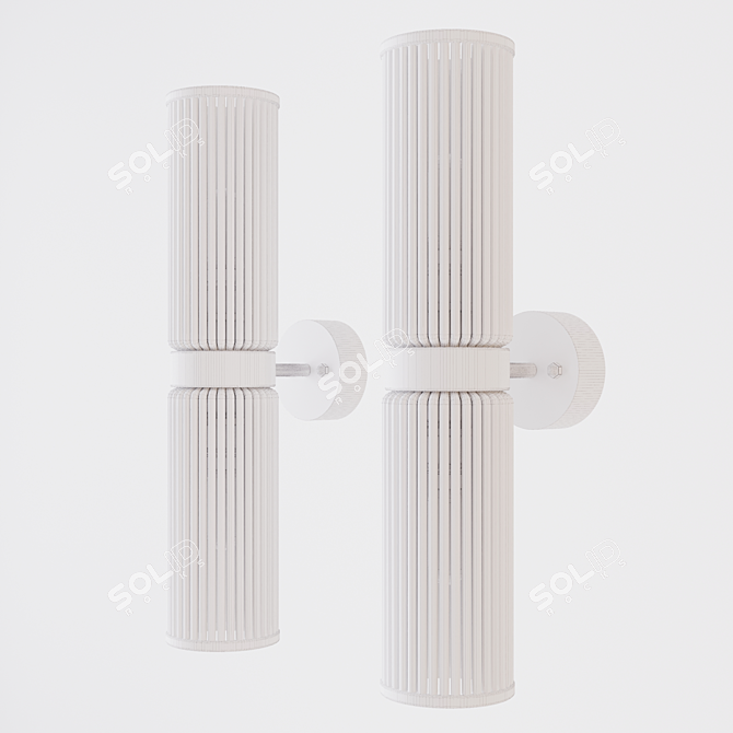 Elegant Glass Wall Sconces 3D model image 2