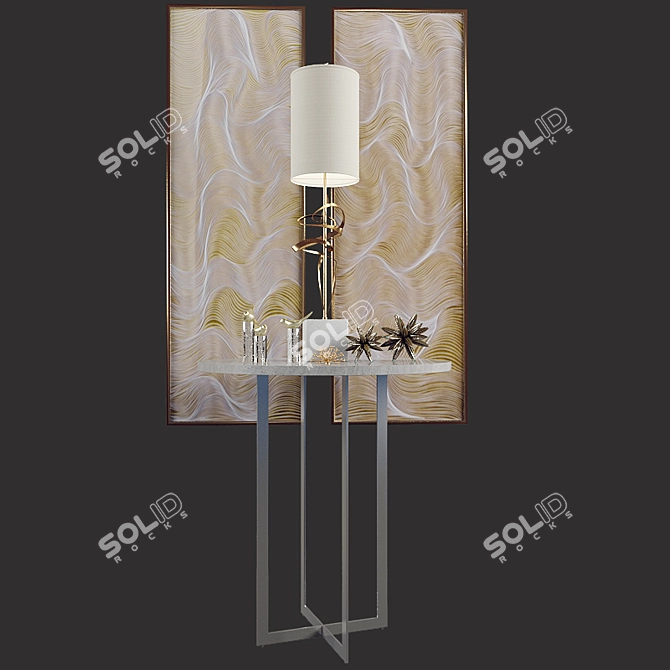 Elegant Architecture Lamp Set 3D model image 1