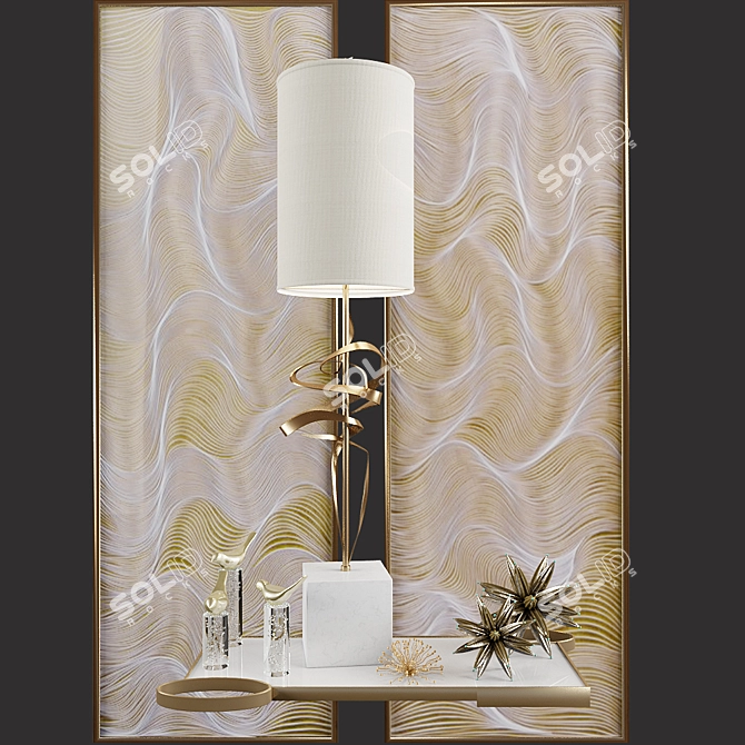 Elegant Architecture Lamp Set 3D model image 4