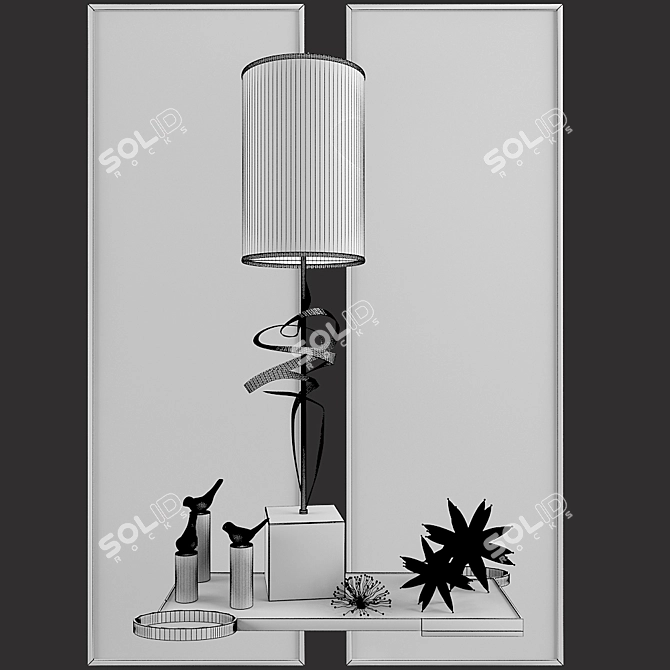 Elegant Architecture Lamp Set 3D model image 7