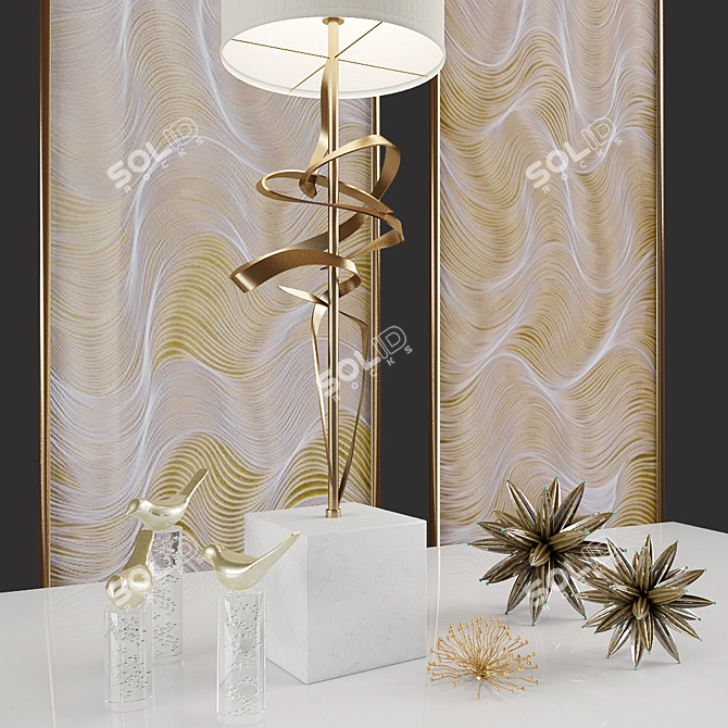 Elegant Architecture Lamp Set 3D model image 10