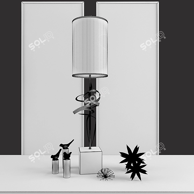 Elegant Architecture Lamp Set 3D model image 11