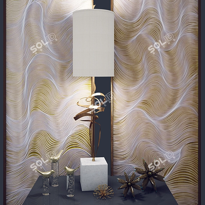 Elegant Architecture Lamp Set 3D model image 12